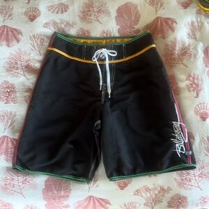 Billabong Mens Drawstring Board Shorts Size 31 Rasta Color